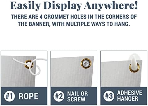 Let's Make Memories Personalized Banner for Any Occasion - Birthday Party, Retirement, Shower, Etc - Create Your Own Custom Banner - Party Decorations - Indoor/Outdoor Vinyl - Blue - 8ft - Image 4