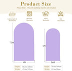 Lavender Arch Backdrop Cover Set of 2-7.2 and 6ft Lilac Light Purple Arch Covers Stretchy Backdrop Spandex Baby Shower Arch Stand Covers for Girls Birthday Party Wedding Bridal Shower Photo Background - Image 5