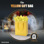 YACEYACE Yellow Gift Bags 20Pack, Yellow Gift Bags with Tissue Paper - Image 3