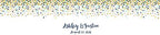 Geometric Gold Confetti Engagement Party Bridal Shower Water Bottle Labels - Image 2