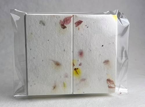 Of The Earth Handmade Paper - Wildflower Seed Paper Folding Escort Card - Place Card/Name/Gift - 3.5" x 4" - Set of 24 (37s Pink & Safflower) - Image 4