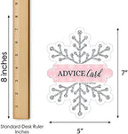 Big Dot of Happiness Pink Winter Wonderland - Wish Card Holiday Snowflake Birthday Party and Baby Shower Activities - Shaped Advice Cards Game - Set of 20 (Pack of 2) - Image 5