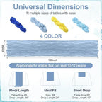 Moukeren 4 Pack Blue Yellow Cheesecloth Table Runner Capri Lemon Decor - Image 3