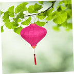 BESPORTBLE Pink Vietnamese Lantern Oval Cloth Metal Handmade Vintage Decor - Image 3