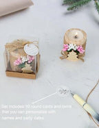 10 wooden Tealight Candle Holders for Baby Christening Party Favors, Gifts for Guests, Gender Reveal Party Gifts, Baby Girl Gender Reveal. (Light pink) - Image 6