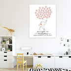 Andaz Press Custom Large Baby Shower Canvas Welcome Sign, 16 x 20 Inches, Baby Elephant and Balloons, Guestbook Alternative, Personalized Sign Our Canvas, For Elephant Baby Shower, Baby Sprinkle Theme - Image 4