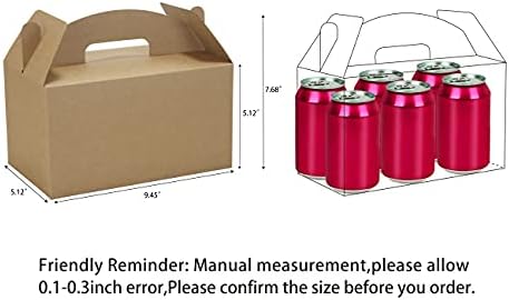 HUAPRINT Treat Gift Boxes, 30 Pack, Brwon, 9.45x5x5 IN - Image 2