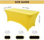 10-Pack 6ft Spandex Table Covers for Rectangle Standard Folding Tables - Wrinkle Resistant Stretch Tablecloths - Ultimate Fitted Table Protector for Parties, Banquet, Wedding - Image 4