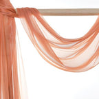 Pack of 40 Yard Chiffon Drapery Fabric, 60" Wide, Multiuse - Coral Peach - Image 6