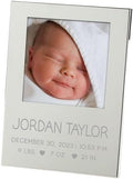 Personalization Universe Baby Birth Information Engraved Silver Picture Frame by PersonalizationUniverse