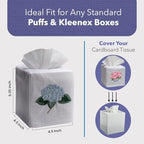 Jacaranda Living Square Tissue Box Cover, Linen/Cotton Fabric Tissue Holder, Decorative Cloth Tissue Cube Cover Animal Designs, Lamb & Wreath - Image 5