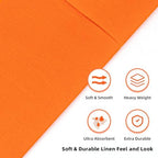 KAMMAK Napkins Disposbale 100 Pack Orange Cloth like Paper Dinner Napkins with Pocket Folded Wedding Napkin Guest Hand Towels for Party Reception, Bathroom, Kitchen, Restaurants (16.5 x 16.5 inch) - Image 3