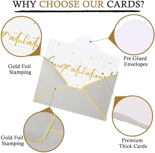 100 Pack Congratulations Cards with Envelopes All Occasion, Gray - Image 3