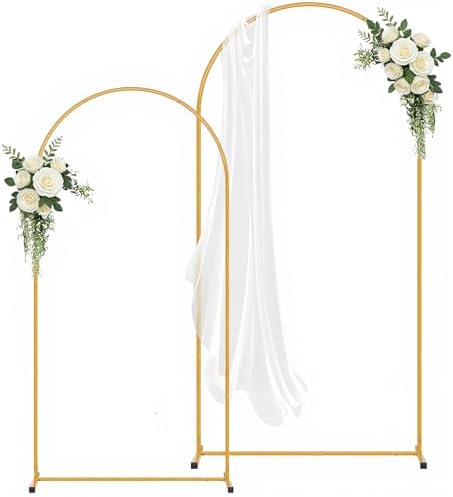 2 Pack Arch Backdrop Stand(7.2FT/6FT) Balloon Arch Stand by Unknown