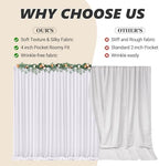 Wish Care 40ft x 10ft White Chiffon Backdrop Curtains, Wrinkle-Free Sheer Chiffon Fabric Photo Curtain Drapes for Wedding Ceremony Arch Party Stage Photography Decorations - Image 7