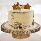 Wood Cake Stand 10-12 Inch, Natural Wedding Cake Table Display Stands, Rustic Large Cake Decorating Supplies for Party/Baby Showers/Reception/Event - Image 3