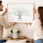 Guestbook Tree with Heart in Tree Trunk Guestbook for Weddings, Low Oak, Fingerprint Guest Book, Alternative Guestbook - Image 4