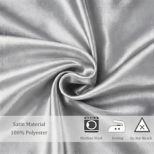Satin Chair Sashes Bows 50 Pack Universal Polyester Chair Ribbons for Wedding Anniversary Retirement Party Birthday Engagement Banquet Graduation Outdoor Events Decor (Silver, 50 pcs) - Image 4