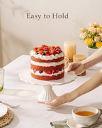 10 Inch Cake Stand, Relief Round Dessert Cake Stand for 8 Inch Cake - Image 4