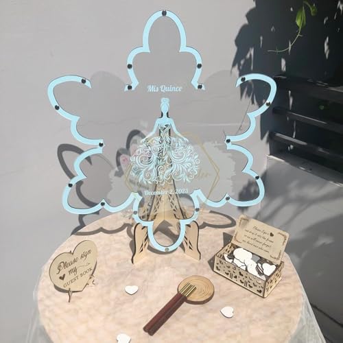 Quinceanera Guest Book Alternative, Butterfly Sweet 15 16 Drop Box Keepsake - Image 2