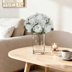 NUPTIO Flower Balls for Table Centerpieces: White Fake Flowers, 8.6 Inch - Image 6