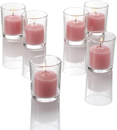 Set of 144 Richland Votive Candles Pink Unscented and 144 Clear Glass Eastland Votive Holders - Image 4