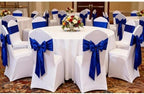 Royal Blue Satin Chair Sashes 50 Pack, Blue Chair Ribbons for Wedding Decor - Image 4