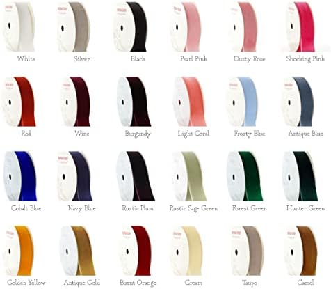 2" Velvet Ribbon Single Sided Soft Plush Luxury Craft Trim for Hair Bows Sewing Gift Wrapping Decorations Floral Arrangements and DIY Projects (Rustic Plum, 25 Yards) - Image 5
