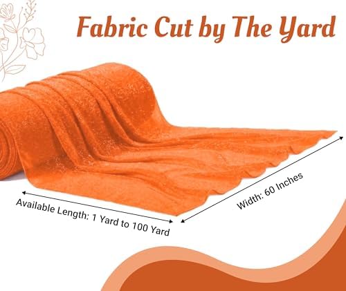 Pack of 25 Yard Chiffon Drapery Fabric, 60" Wide, Multiuse - Orange - Image 2