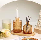 18pcs Amber Glass Bud Vase Set, Gold Small Flower Vases for Centerpieces - Image 7