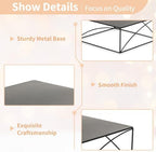 NUPTIO Black Square Cake Stand, 10 Inch Metal Dessert Pedestal - Image 6