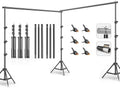 10x20FT Backdrop Support Stand for Photography，Adjustable Width & Length Backdrop Stand Background Support System Kit for Photo Video Studio Shooting, Party, Outdoor, Wedding by BEIYANG