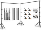 10x20FT Backdrop Support Stand for Photography，Adjustable Width & Length Backdrop Stand Background Support System Kit for Photo Video Studio Shooting, Party, Outdoor, Wedding by BEIYANG