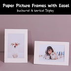200 Pack Standing Paper Picture Frames 4x6,Cardboard Photo Frame with Easel,Paper Photo Frame Cards,Gallery Frames Bulk For Back to School Teacher Appreciation Wedding Birthday Classroom Craft DIY, White - Image 5