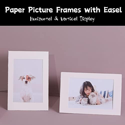 200 Pack Standing Paper Picture Frames 4x6,Cardboard Photo Frame with Easel,Paper Photo Frame Cards,Gallery Frames Bulk For Back to School Teacher Appreciation Wedding Birthday Classroom Craft DIY, White - Image 5