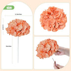 AVIVIHO 65pcs Fake Flowers Terracotta Hydrangea Artificial Flowers Bulk (Not Squished, No Steaming Need) Silk Flowers with Stems for Wedding Decor,Home,Baby Shower,Table Centerpieces Decoration - Image 4