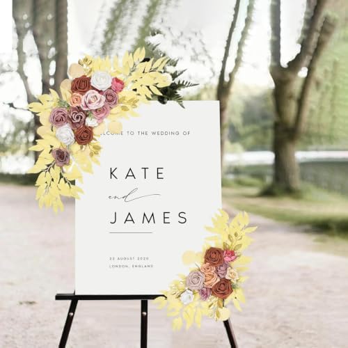 Gold Wedding Arch Flowers Decor Set of 2 - Image 7