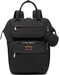 BabbleRoo Diaper Bag Backpack, Multifunction Nappy Changing Bag with Changing Pad, Stroller Straps & Pacifier Case, Unisex Stylish Travel Back Pack for Moms & Dads - Black by BabbleRoo
