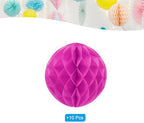 PATIKIL 10pcs 14" Honeycomb Balls Tissue Paper Pom Poms, Party Hanging Paper Honeycomb Balls Decoration for Birthday Wedding Home Backdrop Decor, Fuchsia - Image 3