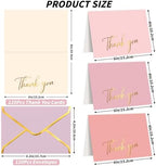 240 PCS Thank You Cards with Envelopes, 4 x 6 Inch Gold Foil Letterpress - Image 2