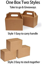 Happyhiram 50 Pack Brown Kraft Large Gable Boxes with Handles, 9x6x6 Inch - Image 2
