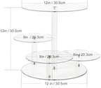 CECOLIC Acrylic Tiered Cake and Cupcake Stand, 4 Tier Dessert Pastry Display Tower Stand for Wedding, Birthday Bar, Graduation, Baby Shower, Afternoon Tea Party Décor - Image 2