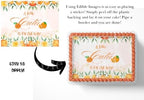 A Little Cutie Is On The Way Edible Sheet Cake Topper – Orange Theme Baby Shower Decoration, Tangerine Fruit Design, 1st Birthday or Baby Shower Party Supplies, Citrus, Tangerine (1/4 Sheet) - Image 2