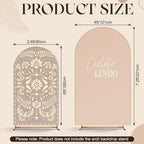 Mindsoft 2 Pcs Cielito Lindo Arch Backdrop Cover, Khaki - Image 3