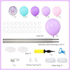Pink Purple Balloon Column Stand Kit 2 Sets, Mermaid Balloons Tower - Image 4