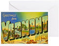 CafePress Greetings From Vermont Greeting Card (20-pack), Note Card with Blank Inside, Birthday Matte by CafePress