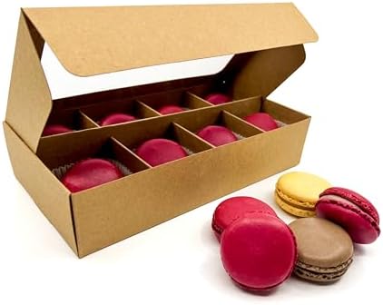20-Ct Kraft Treat Boxes, 8.75x4.5x1.9in, Window & Dividers - Image 2