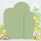 FOTSHARER Spandex Arch Cover 6FT 6.6FT 7.2FT Sage Green Wedding Arch Backdrop Cover for Round Top Arches Chiara Arch Cover Backdrop Fabric Wedding Arch Stand Cover Spandex Fit Arch Cover Cloth Decor - Image 4