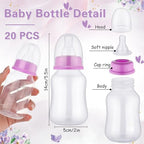 TrelaCo 20 Pcs Bottle Chug Game, Butterfly Baby Shower Favors, Purple - Image 3