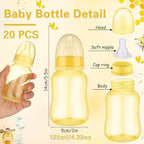TrelaCo 20 Pcs Bottle Chug Game, Bee Theme Baby Shower Favors, Yellow - Image 3